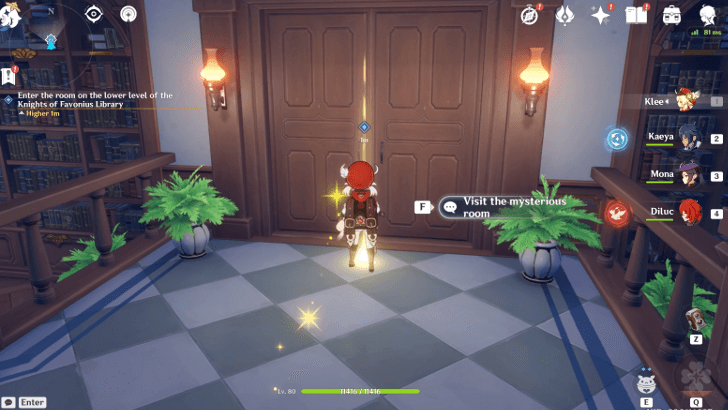 Genshin Impact Unbegun, Unending Story Quest Walkthrough - Enter the room at the Library