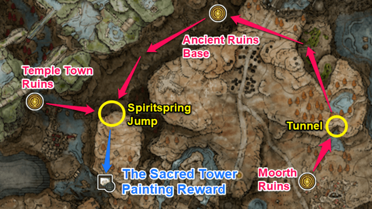 Elden Ring - The Sacred Tower Reward Map Location