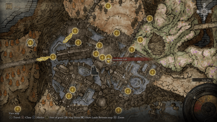 Elden Ring - Storehouse, Loft Map Location