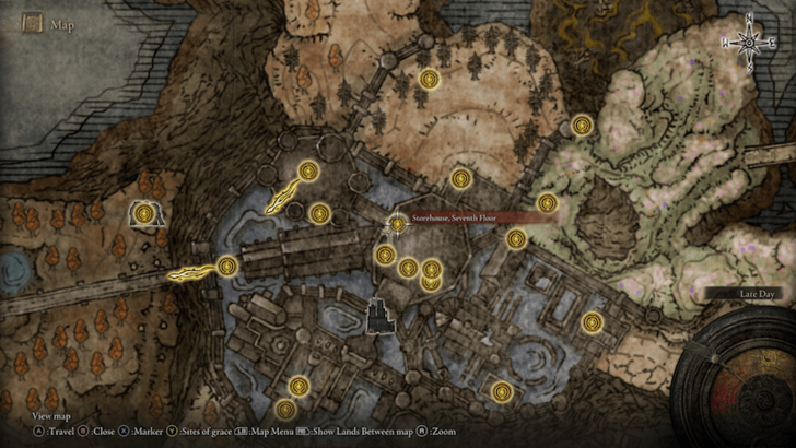 Elden Ring - Storehouse, Seventh Floor Map Location