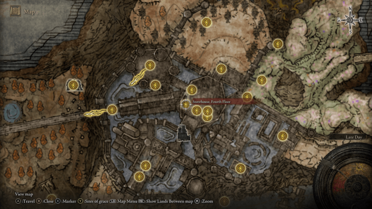 Elden Ring - Storehouse, Fourth Floor Map Location
