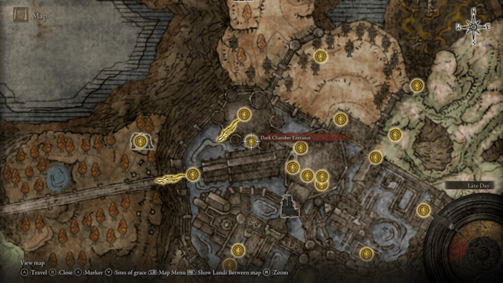 Elden Ring - Dark Chamber Entrance Map Location