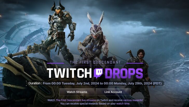 The First Descendant Twitch Drops Page
