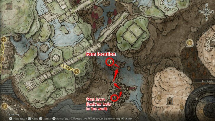 Elden Ring - Two-Handed Sworld Talisman Map Location