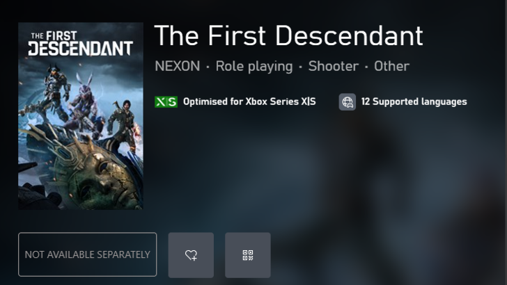 The  First Descendant - XBox Page