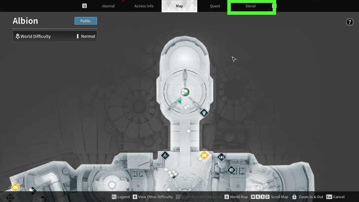 The First Descendant - Open Map and Select Social