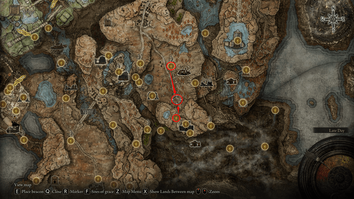 Ghostflame Dragon (Scadu Altus) Map Location