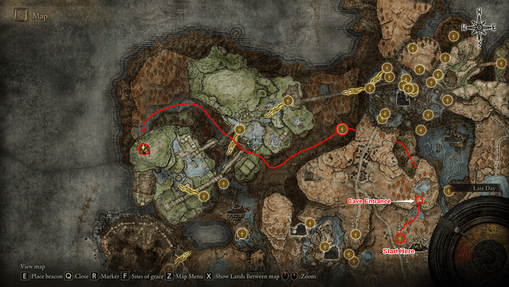 Death Knight (Scorpion River Catacombs) Map Location