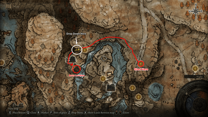 Black Knight Garrew Map Location