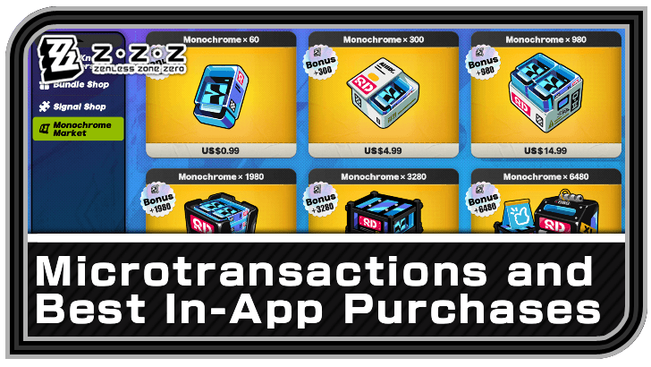Zenless Zone Zero - Top Up Microtransactions and In-App Purchases