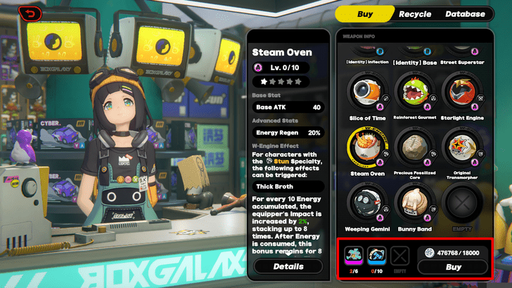 Craft W-Engines at the Gadget Store