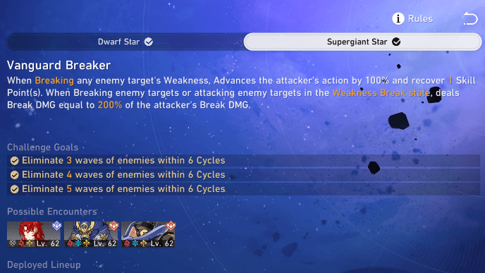 Honkai Star Rail - Unlock Supergiant Star Difficulty