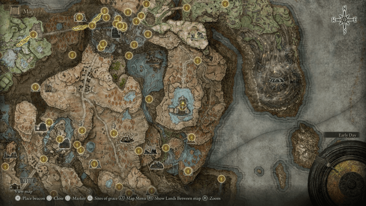 Elden Ring - Claws of Night Map View
