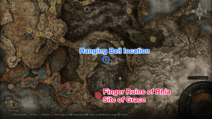 Elden Ring - Crimson Seed Talisman +1 Map View