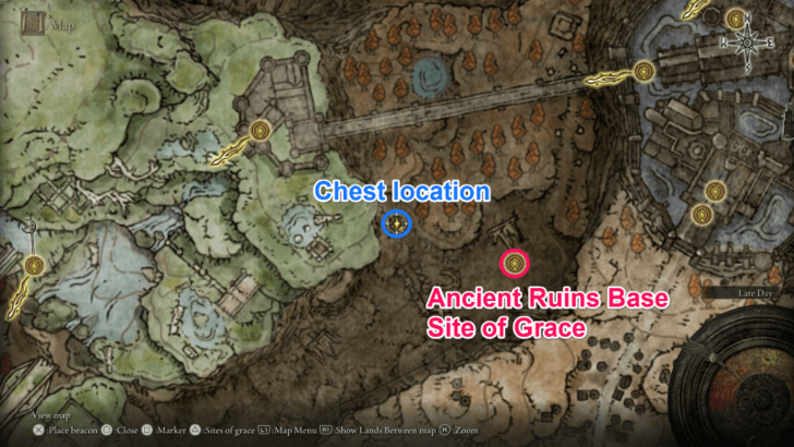 Elden Ring - Pearl Shield Talisman Map View