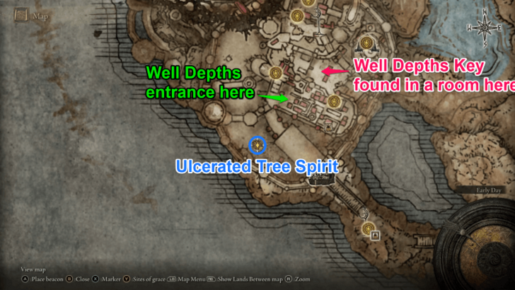 Elden Ring - Immunizing Horn Charm +2 Map View