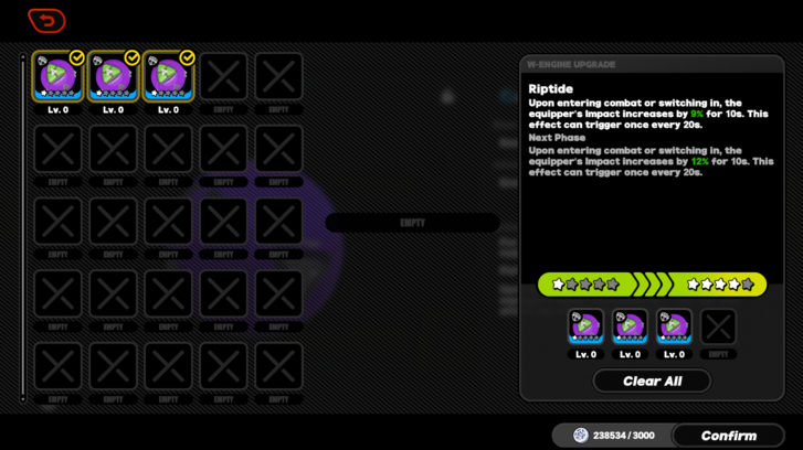 Upgrading W-Engines (Duplicates)