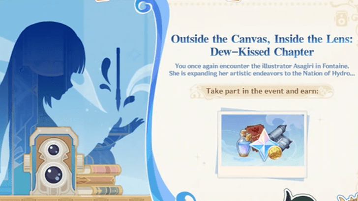Genshin Impact - 4.8 New Event - Outside the Canvas, Inside the Lens: Dew-Kissed Chapter