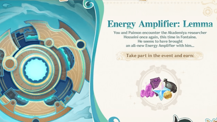 Genshin Impact - 4.8 New Event - Energy Amplifier: Lemma
