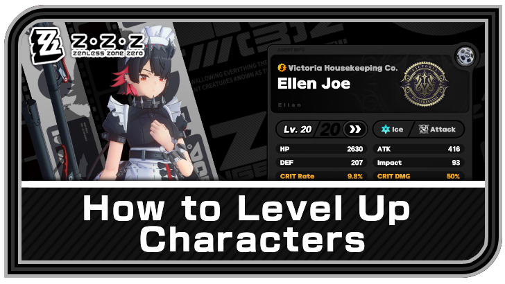 Zenless Zone Zero How to Level Up Characters