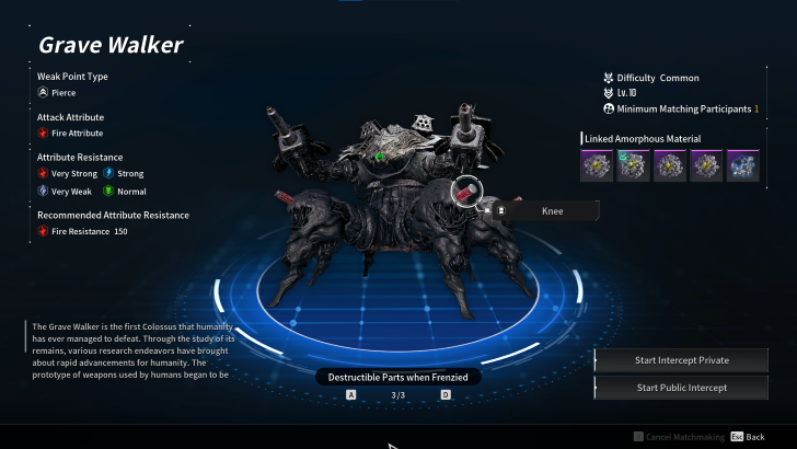 The First Descendant - Grave Walker Destructible Parts when Frenzied