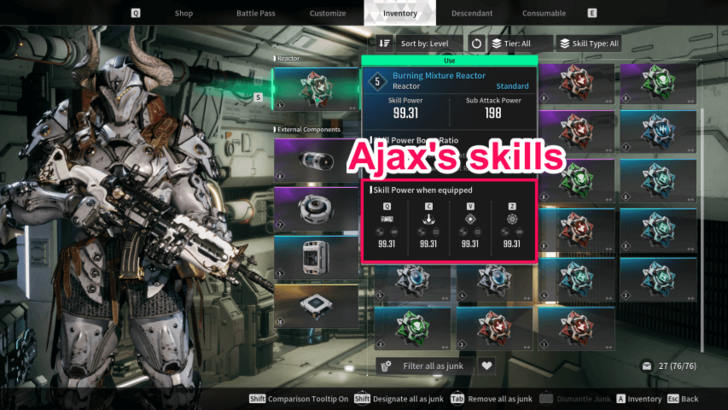 The First Descendant - Reactor Skill Power When Equipped (Ajax).png