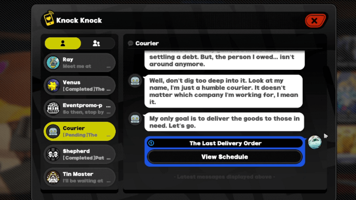 The Last Delivery Order Text