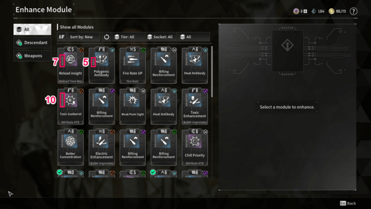 The First Descendant - Enhance Module Enhancement Levels