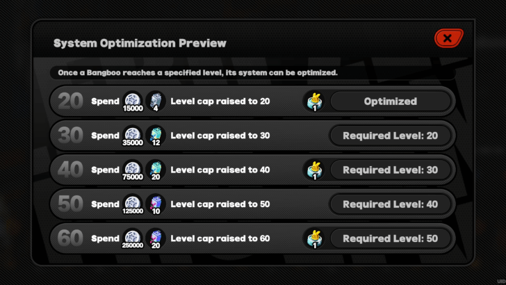 Bangboo System Optimization Rewards