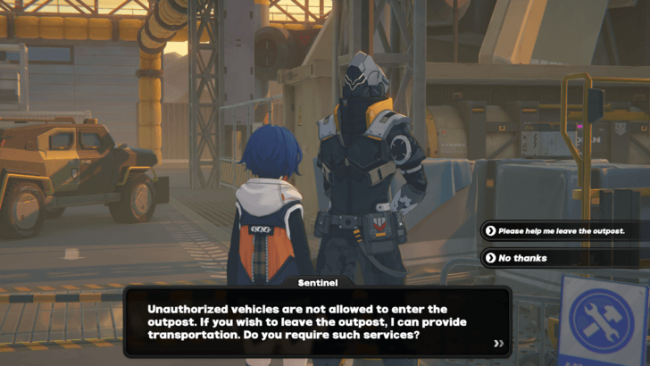 Talking to the Sentinel in Scott Outpost