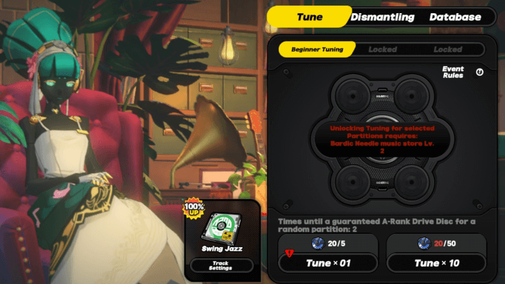 Bardic Needle Tuning Screen