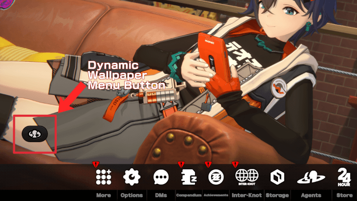 Zenless Zone Zero - Dynamic Wallpaper Menu Button