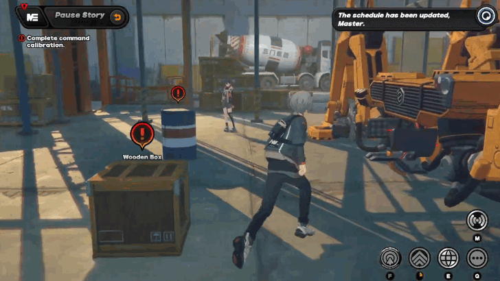 Interact With the Two Objects