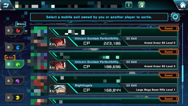 Support Mobile Suit List - Gundam UC Engage