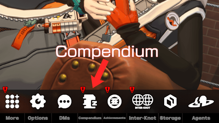 Compendium in Main Menu