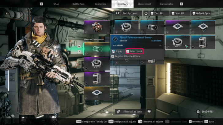 The First Descendant - Mark External Components as Junk.png