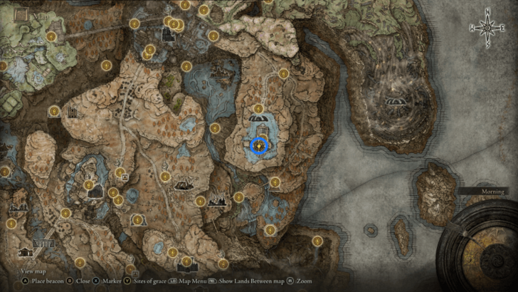 Elden Ring - Swordhand of Night Jolán Map View