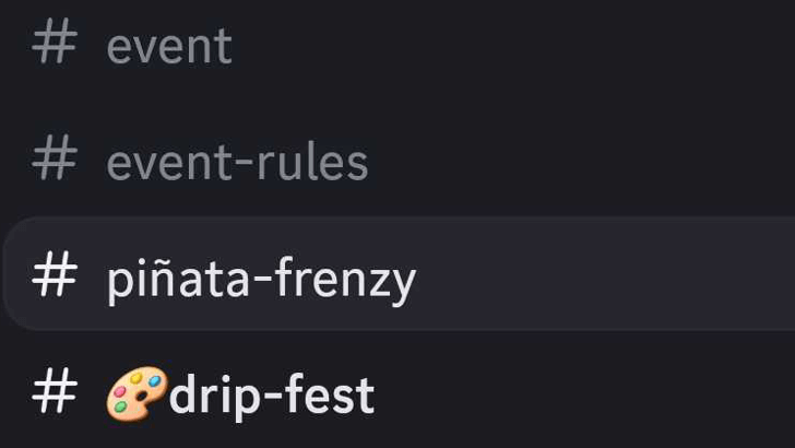 Piñata Frenzy Discord Event.