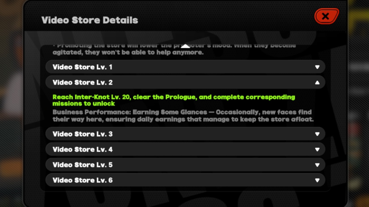 Video Store Level Bonuses