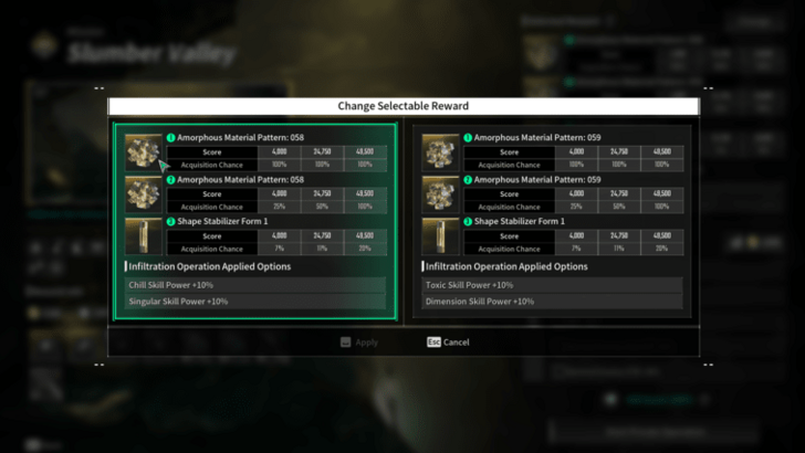 The FIrst Descendant - Infiltration Operation Reward Selection
