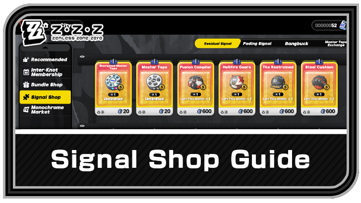 Signal Shop Guide | Zenless Zone Zero (ZZZ)｜Game8
