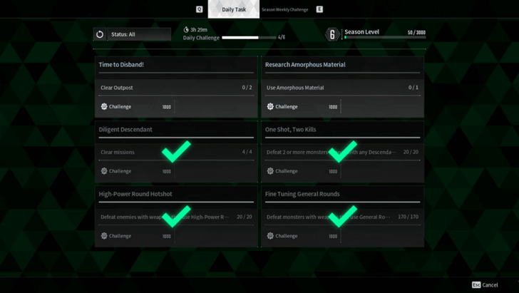 The First Descendant - Battle Pass Daily Challenges