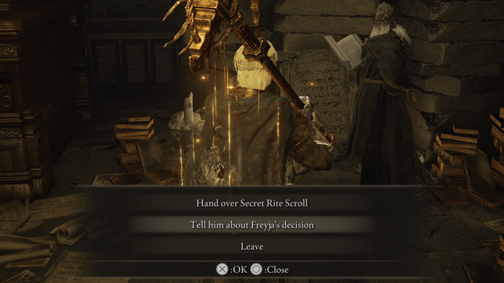 Tell Ansbach About Freyja Dialogue Option