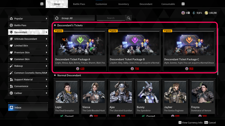 The First Descendant - Descendants Tickets