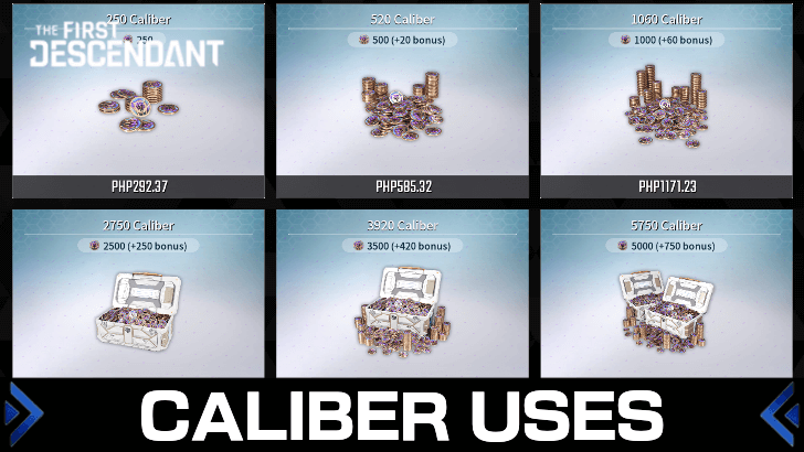The First Descendant - Recommended Caliber Uses