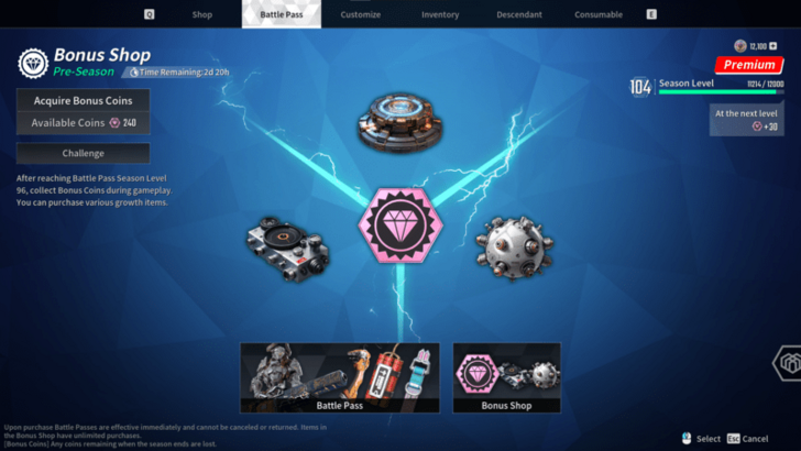 The First Descendant - Battle Pass Bonus Shop