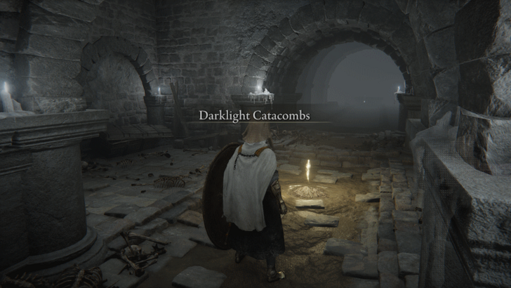 Elden Ring - Darklight Catacombs Site of Grace World Location