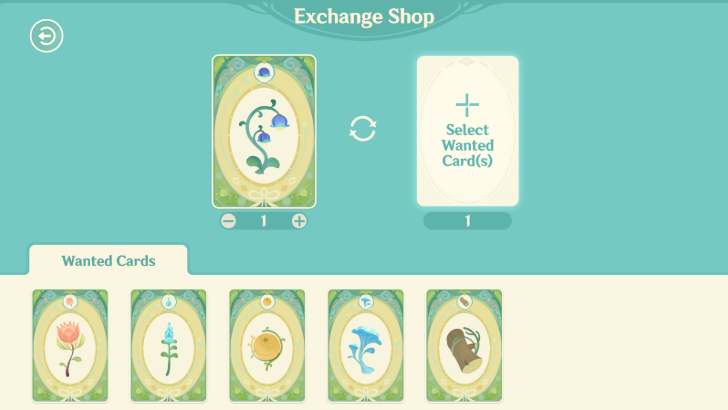 Genshin - Fragrant Fantasy - Exchange cards in the Exchange Shop
