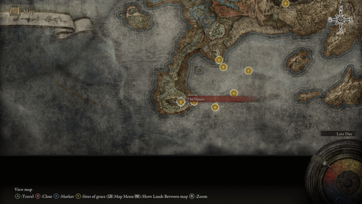 Elden Ring - The Fissure Site of Grace Map Location