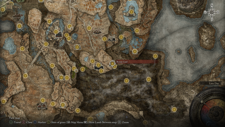 Elden Ring - Bonny Gaol Site of Grace Map Location